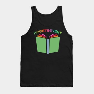 Booktrovert rainbow Tank Top